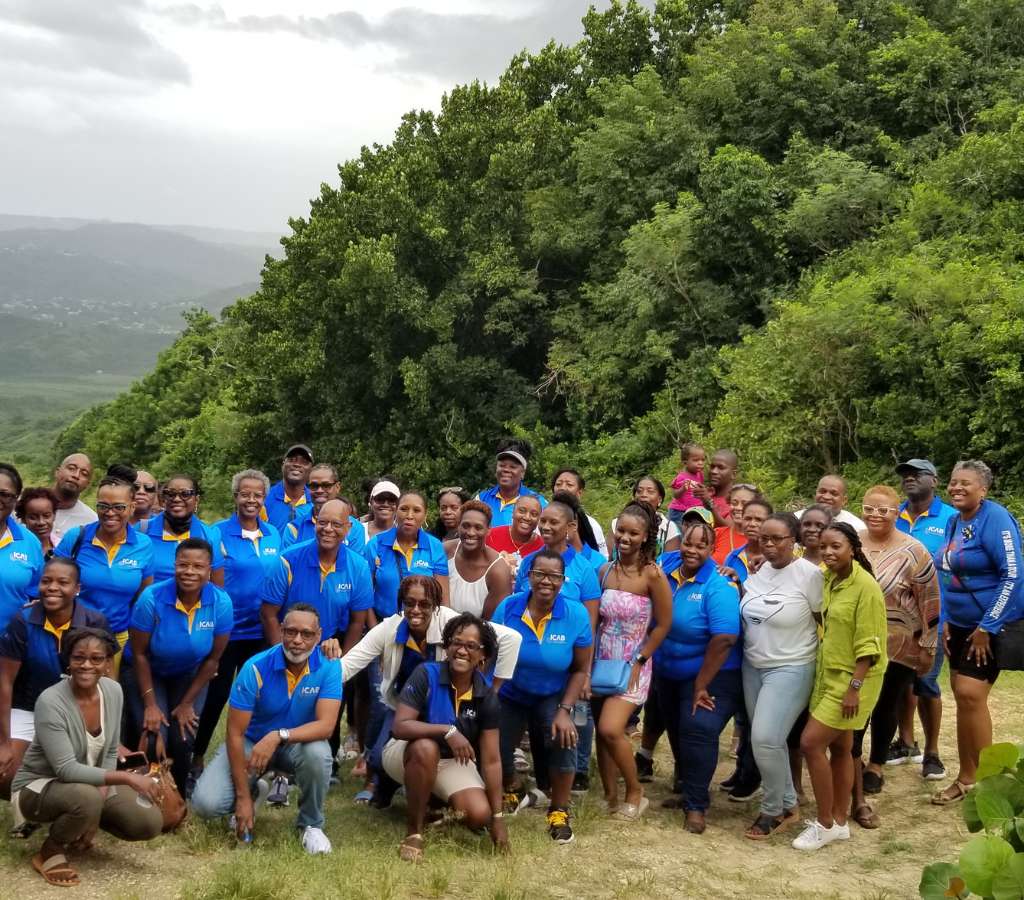 ICAB group at Cherry Tree Hill, part of their Accountants' Week celebration bus tour with Chattel House Audio Tours.